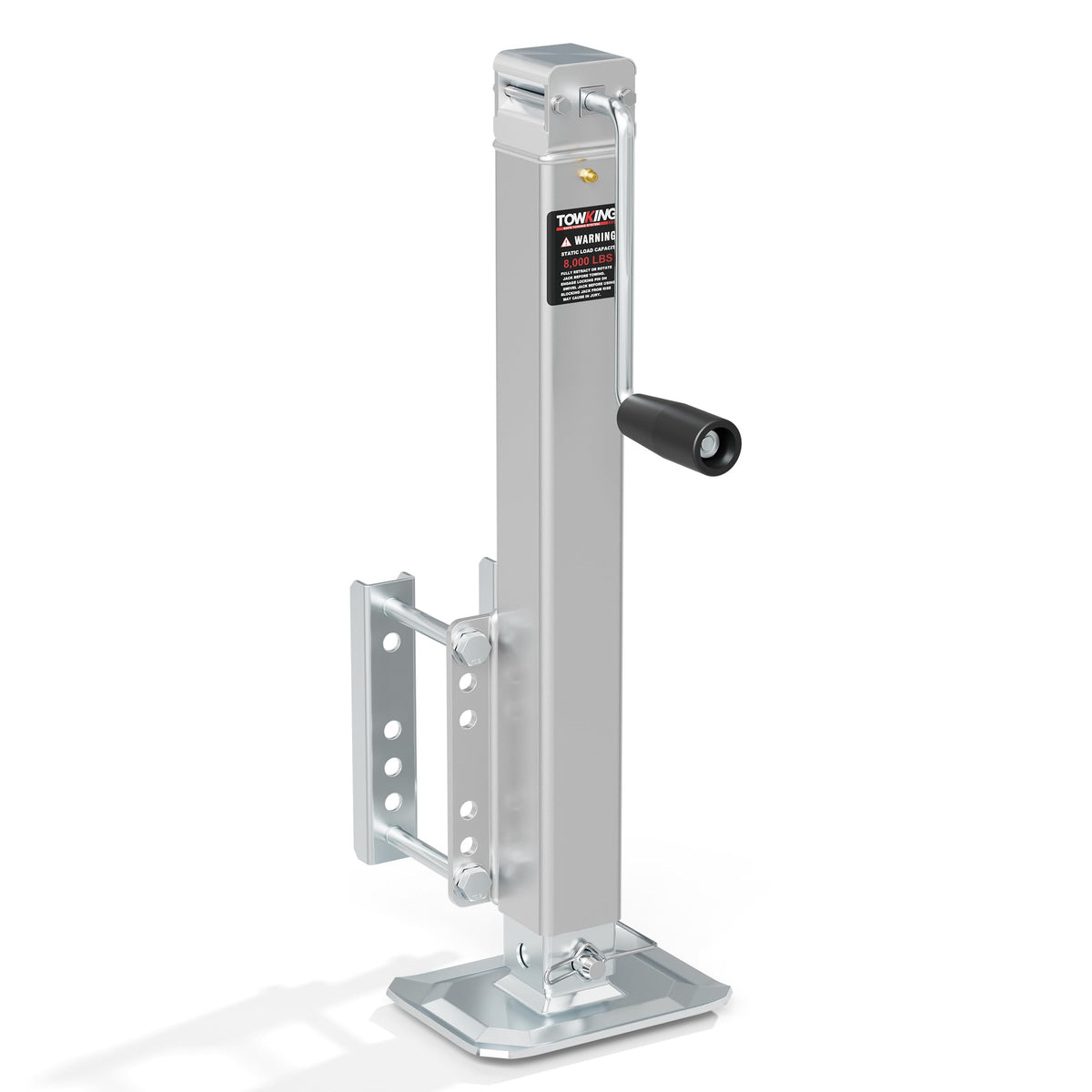 TOWKING front view of square jack showing sturdy frame benefit