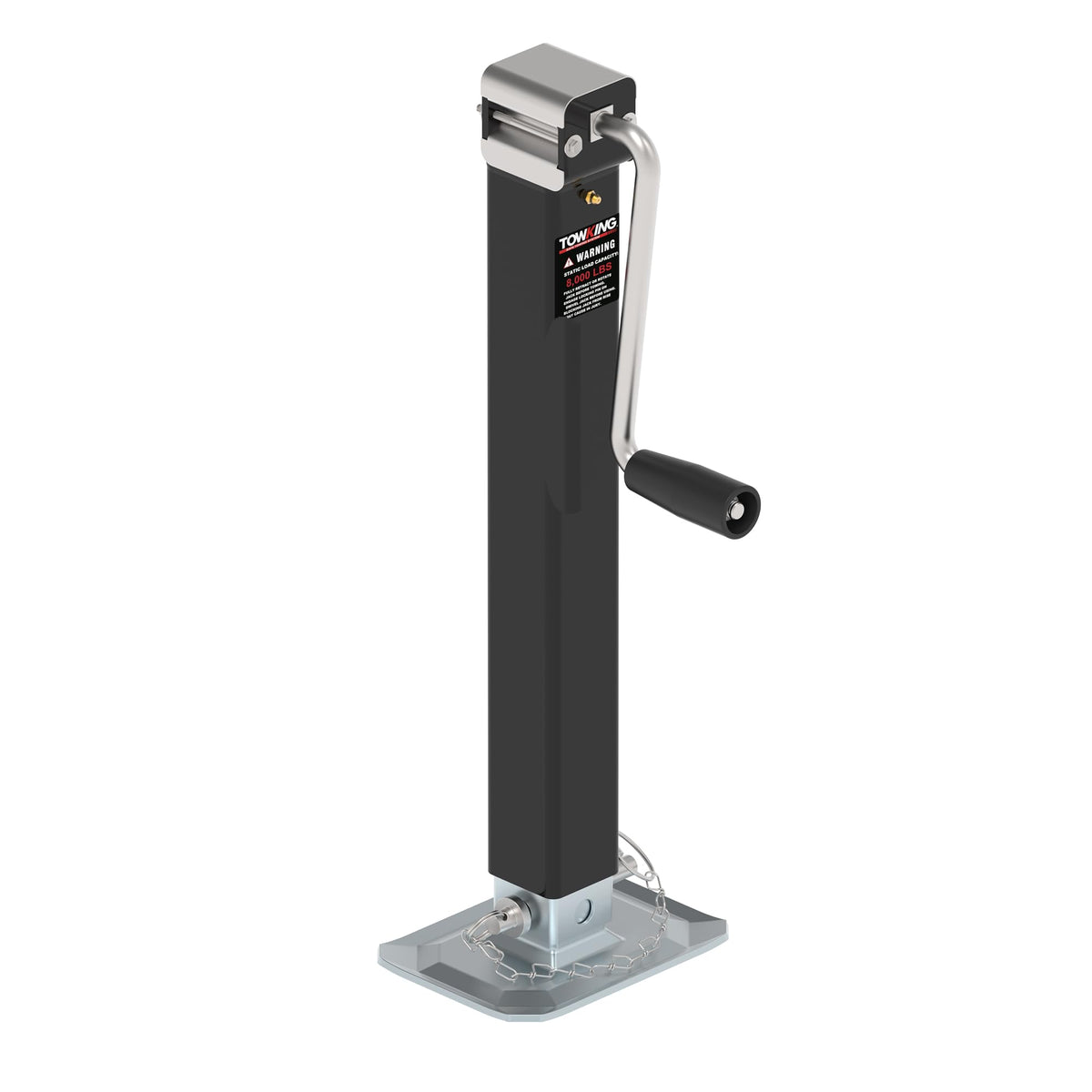 TOWKING front view of weld-on jack showing robust design and stable mounting benefit