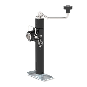 TOWKING front view of weld-on jack showing sturdy support and compact footprint