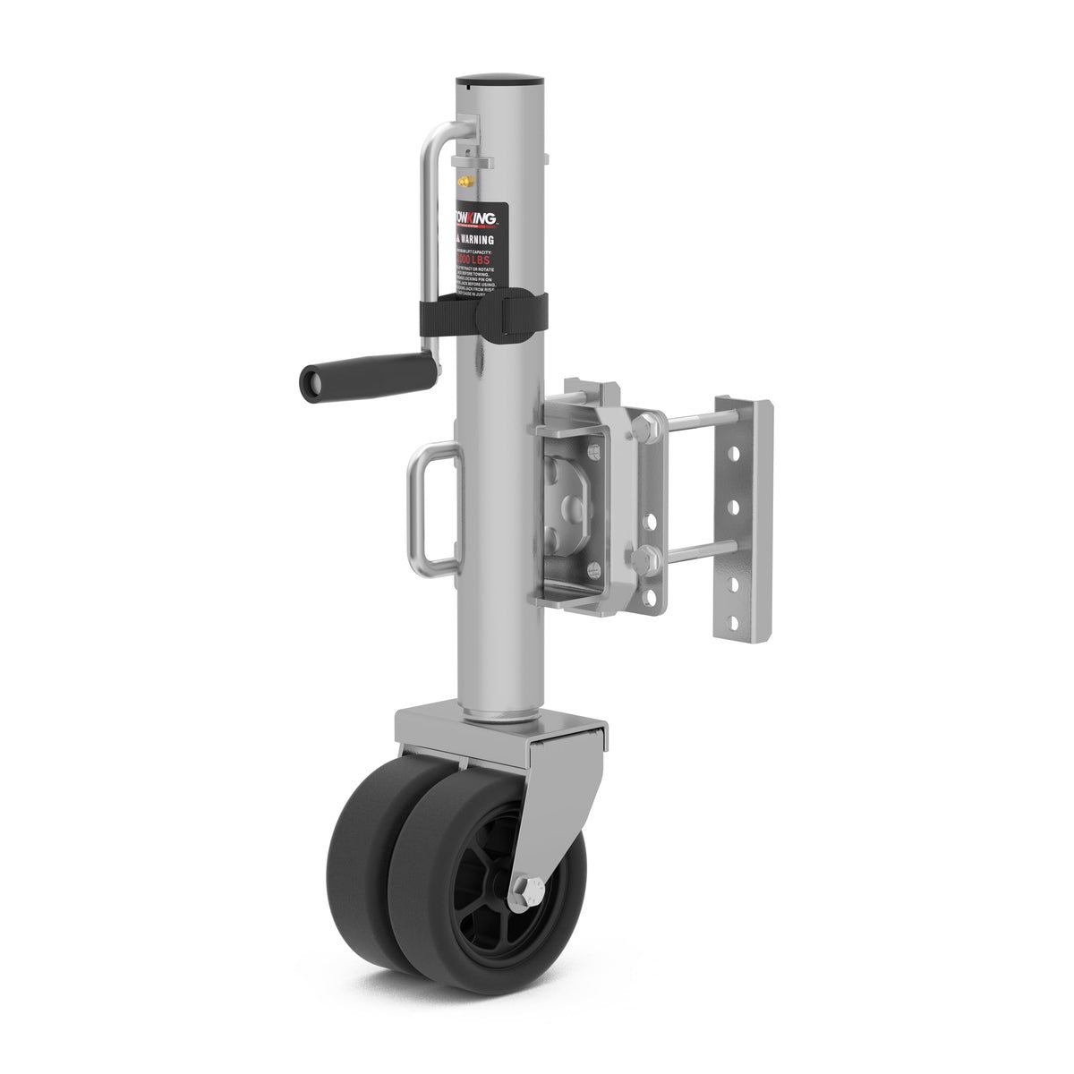 TOWKING front view of jack showing frame mounting and stability benefit