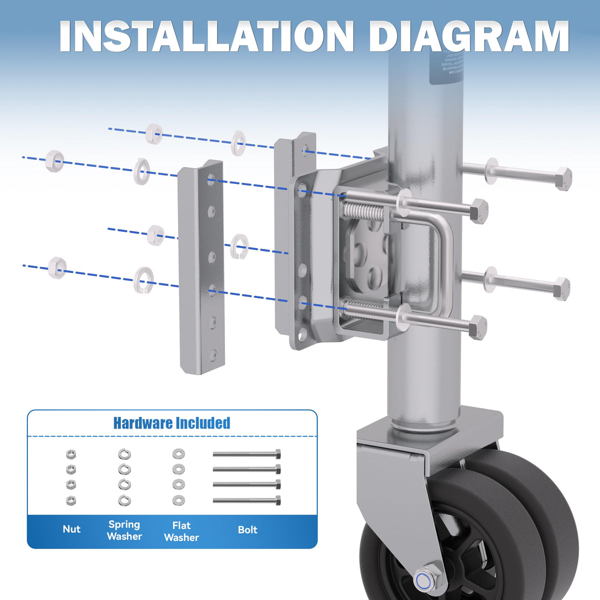 TOWKING grease fitting detail for easy maintenance and longer life