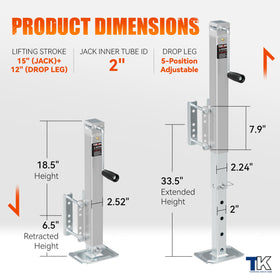 TOWKING handle and gear close-up ensuring smooth lift benefit
