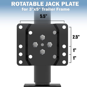 TOWKING jack fully extended to 22 inches demonstrating increased clearance