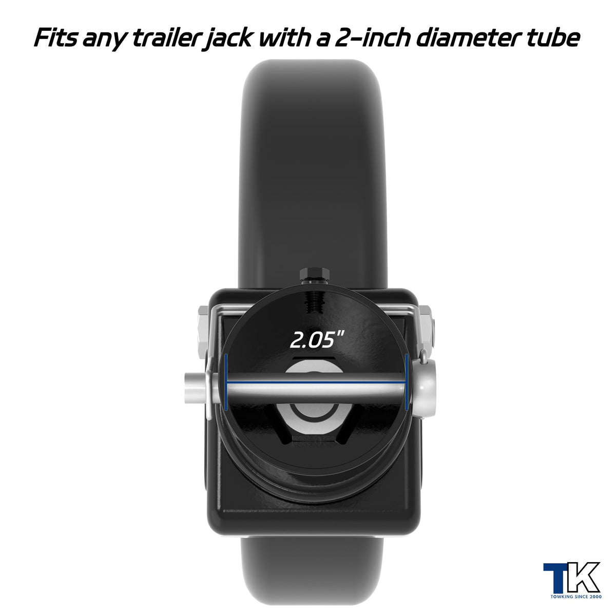 TOWKING on boat trailer in marina showing easier maneuvering benefit