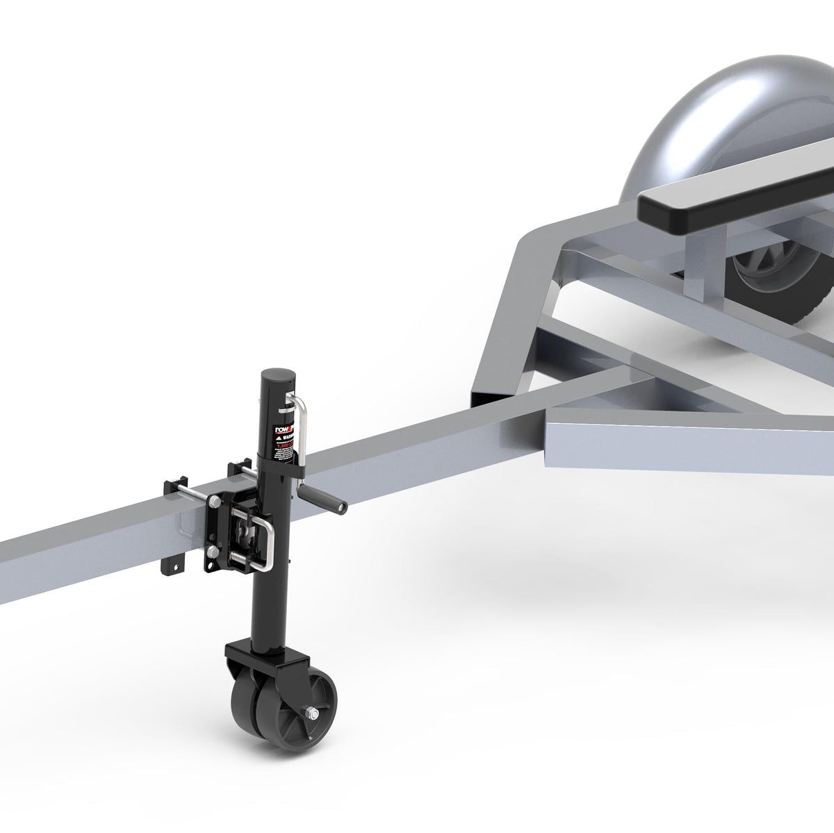 TOWKING jack installed on trailer showing improved positioning control