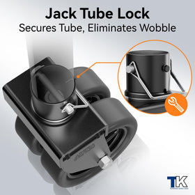 TOWKING mounted on 2" jack tube demonstrating easy fit and secure attachment