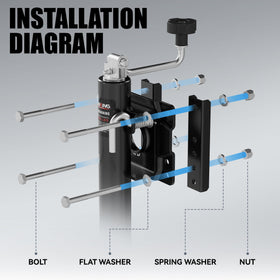 TOWKING mounted on 3x5 frame to show bolt-on installation and secure fit