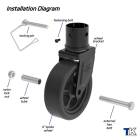 TOWKING safety pin locking mechanism for secure installation
