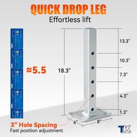 TOWKING size comparison with ruler illustrating compact storage benefit