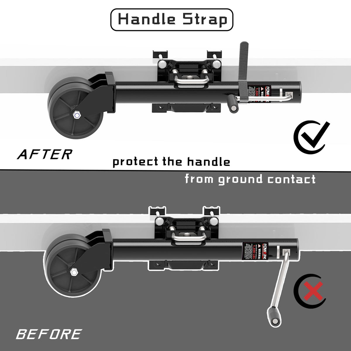 TOWKING swivel bracket and bolts showing easy bolt-on installation
