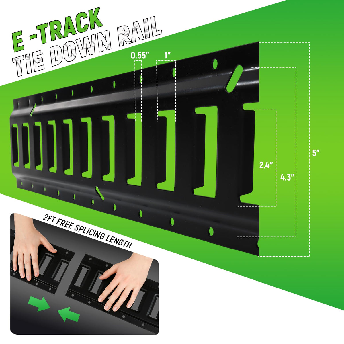 Towmax close-up of horizontal slot pattern showing precise fit for straps and accessory compatibility