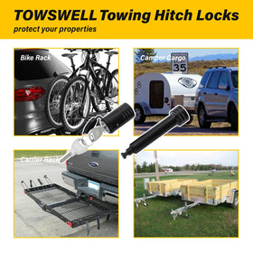 TOWSWELL two locks with four keys arranged to show included parts and spare keys