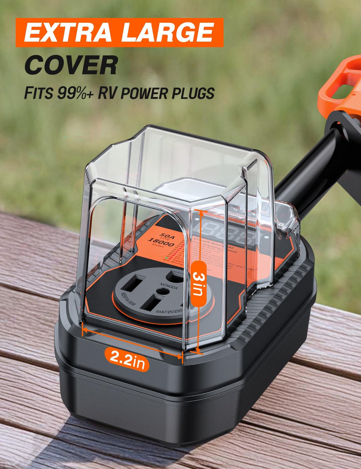 TOWTAMER at campsite showing product in use to protect RV appliances