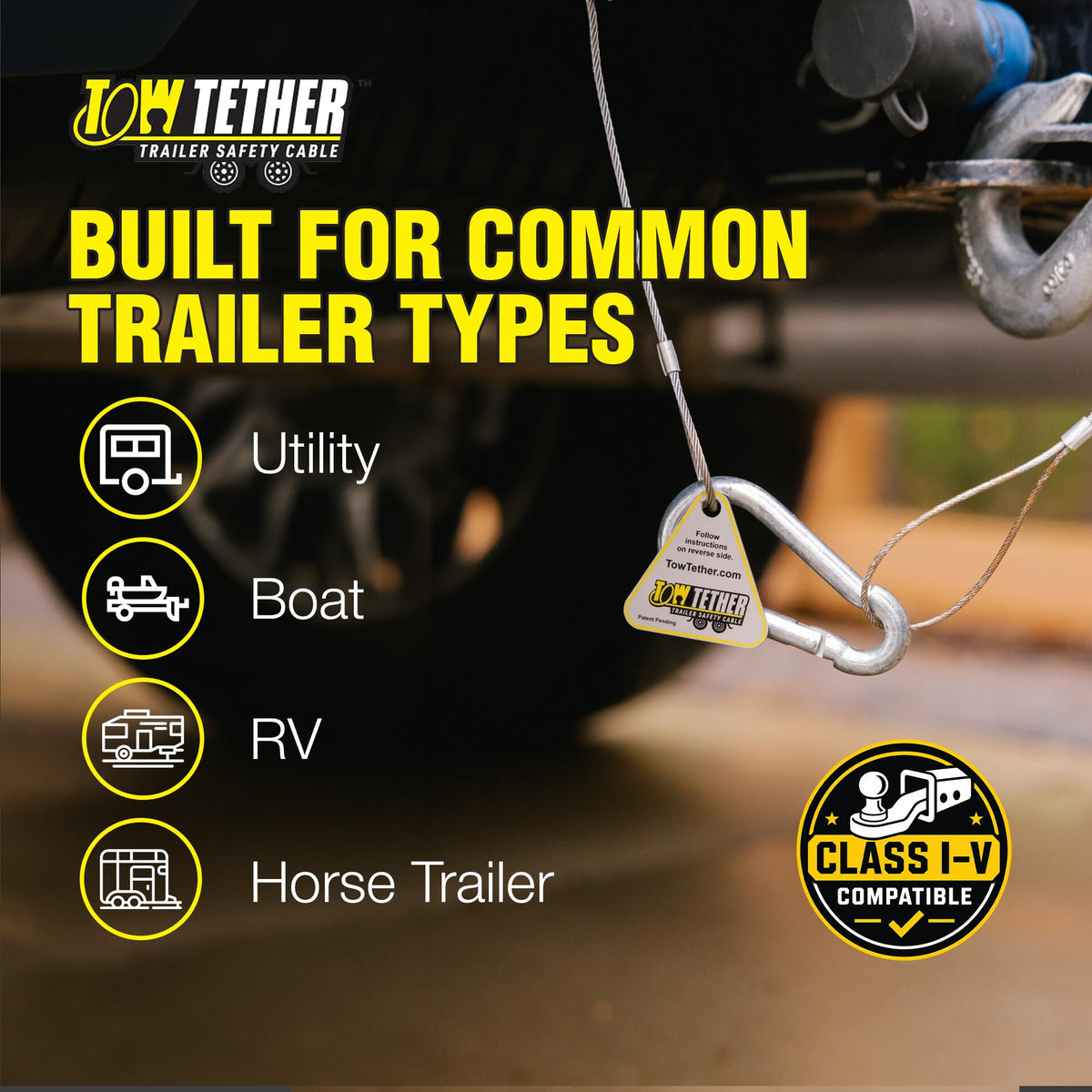 TowTether weather-resistant finish highlighting corrosion protection for outdoor towing
