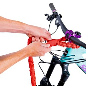 TowWhee attached to an adult bike stem illustrating easy setup benefit