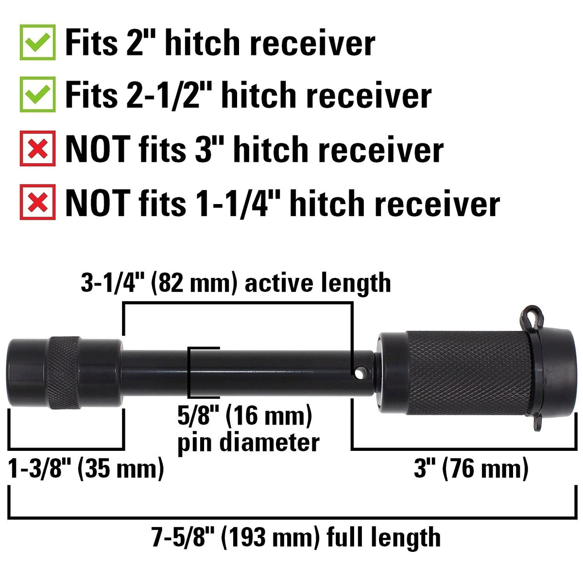 TowWorks lock installed in trailer receiver illustrating anti-theft security
