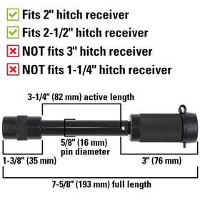 TowWorks lock installed in trailer receiver illustrating anti-theft security