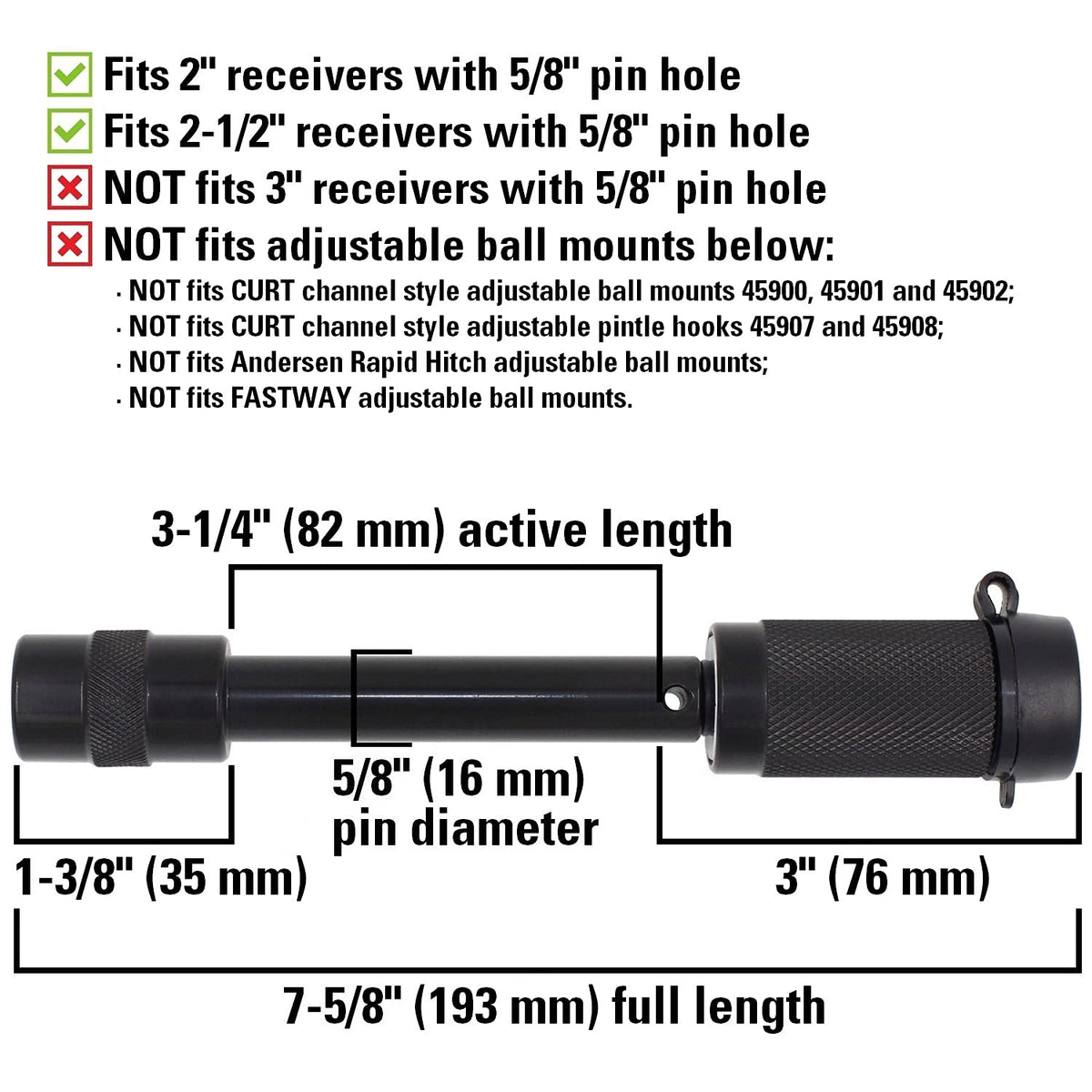 TowWorks rubber O-rings and spring clip detail reducing rattle and protecting finish