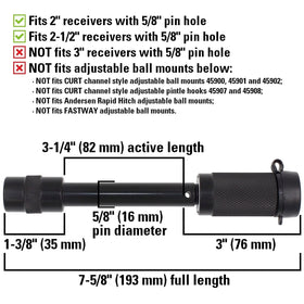 TowWorks rubber O-rings and spring clip detail reducing rattle and protecting finish