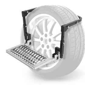 TOXYMHO front view of tire step showing robust steel and safe platform