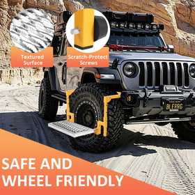 TOXYMHO side profile showing adjustable jaw and universal tire fit benefit