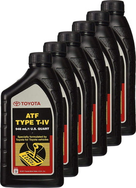 Toyota 00279-000T4 front packaging showing six 192-ounce bottles and clear labeling, ensuring correct fluid choice