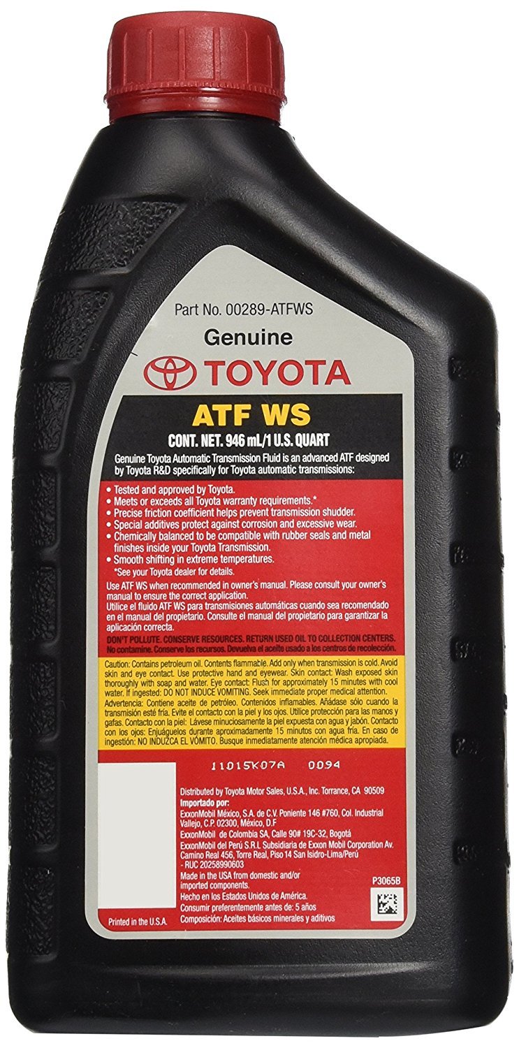 Toyota 00289-ATFWS pouring into transmission funnel in-use benefit: clean easy fluid replacement