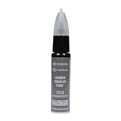 Toyota touch up 1G3 pen front view showing precise applicator and factory-match benefit
