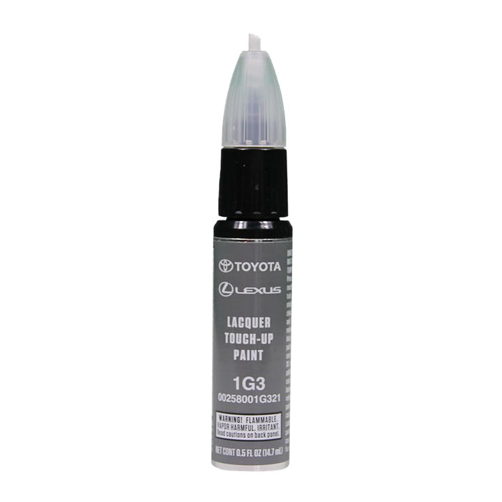 Toyota touch up 1G3 pen front view showing precise applicator and factory-match benefit