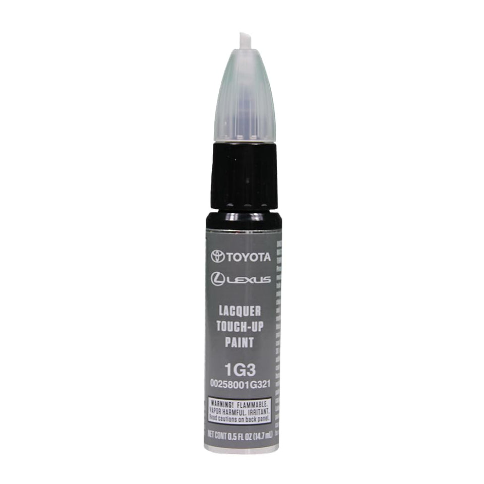 Toyota touch up 1G3 pen front view showing precise applicator and factory-match benefit