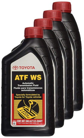 Toyota ATF WS front packaging showing label and OEM authenticity benefit