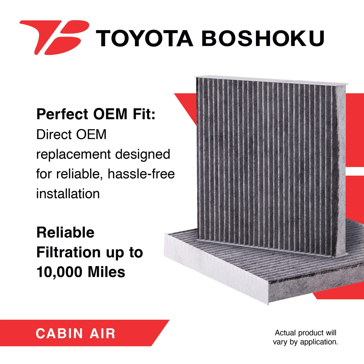 TOYOTA BOSHOKU activated charcoal layer detail reducing odors