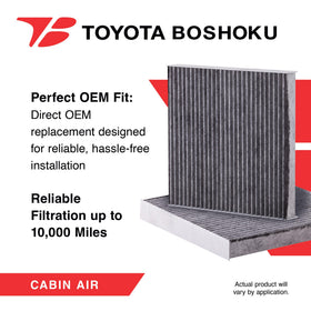 TOYOTA BOSHOKU activated charcoal layer detail reducing odors