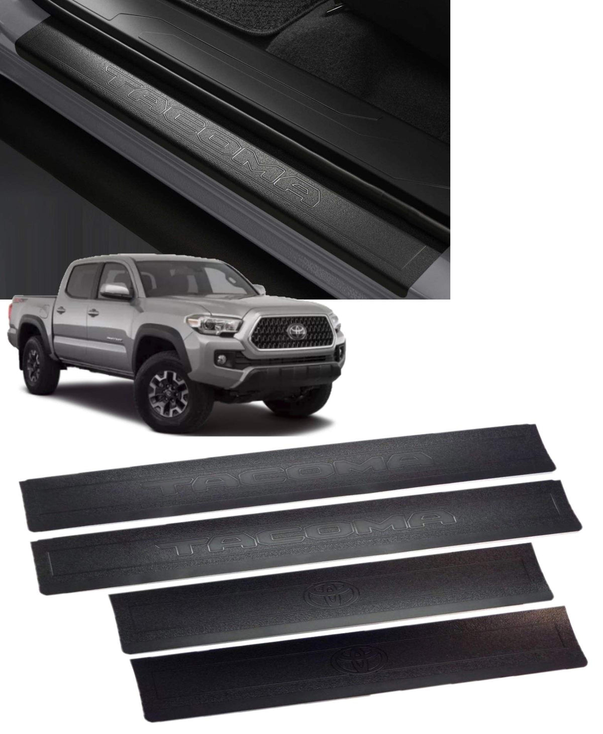 Toyota door sill installed in vehicle demonstrating seamless factory look