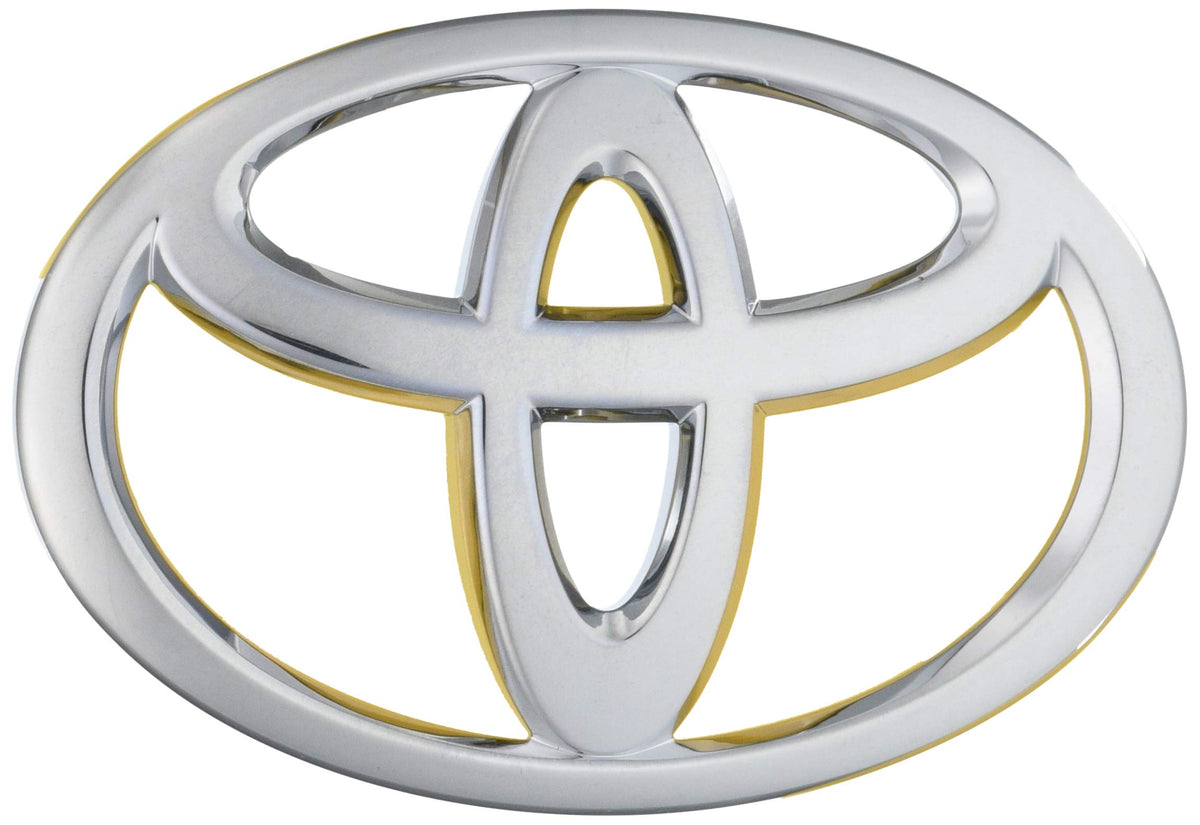 Toyota emblem front view showing clean finish and precise fit for restoration