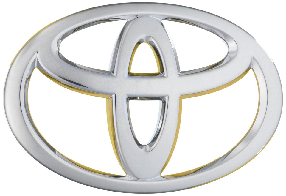 Toyota emblem front view showing clean finish and precise fit for restoration