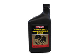 Toyota Genuine Fluid 00718ATF00 front bottle showing label and part number for correct OEM use