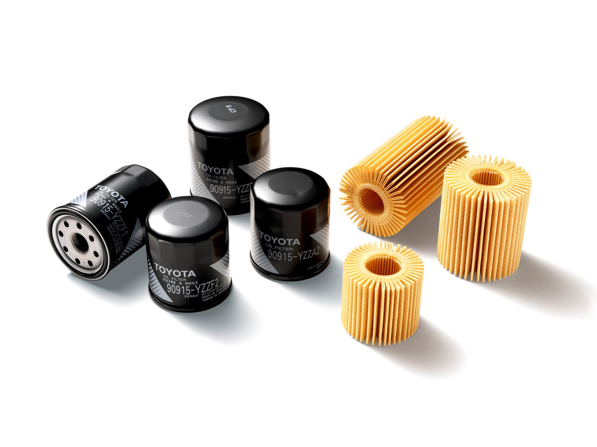 Toyota genuine front packaging showing filter elements and part number for trusted fit