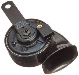 Toyota horn close-up of connector and mounting, simplifies direct-fit installation