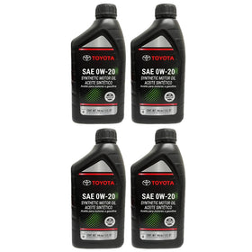 Close-up of Toyota oil label and part number, confirms OEM specification and compatibility