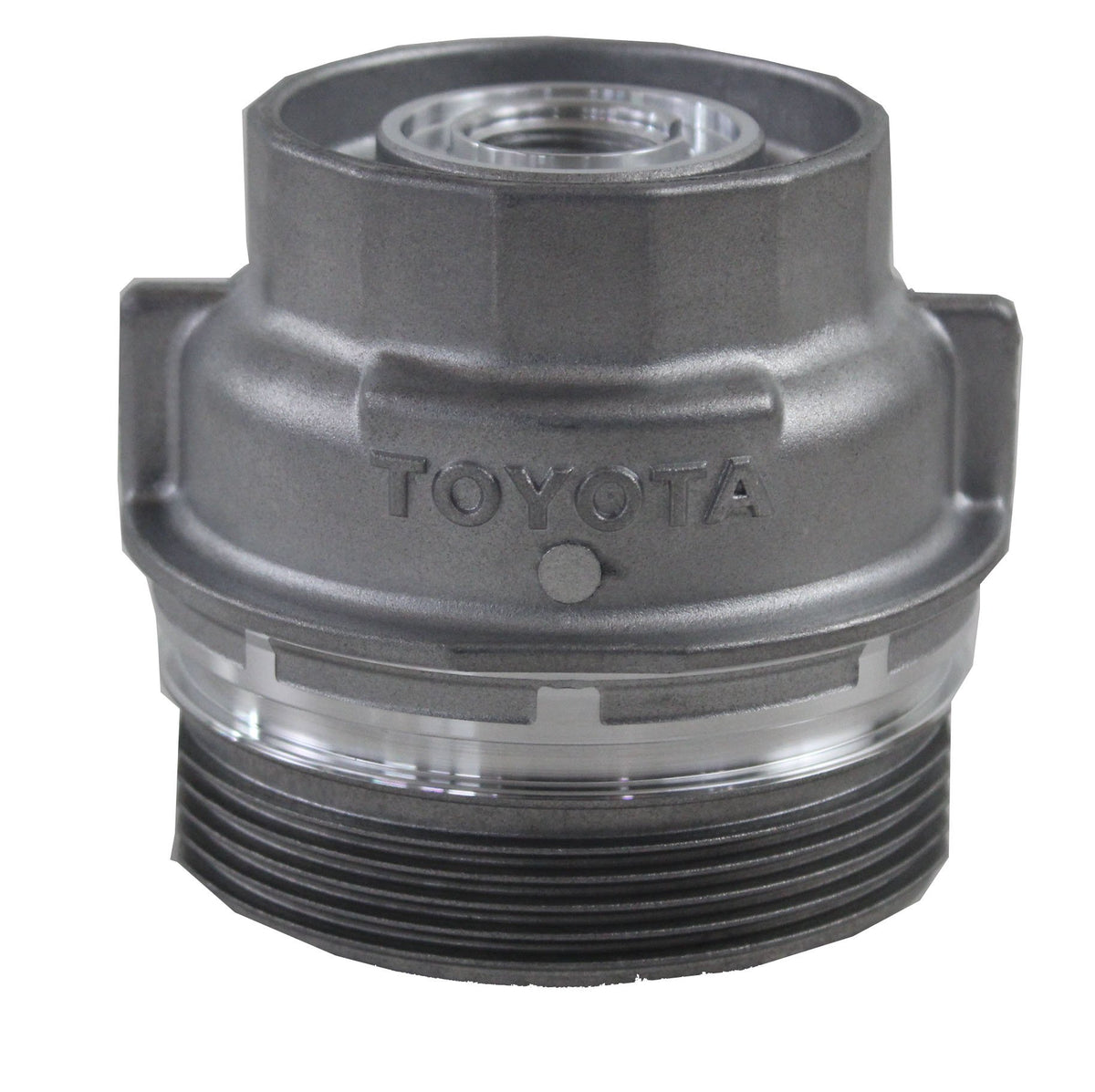 Toyota oil filter cap front view showing OEM fitment and leak prevention