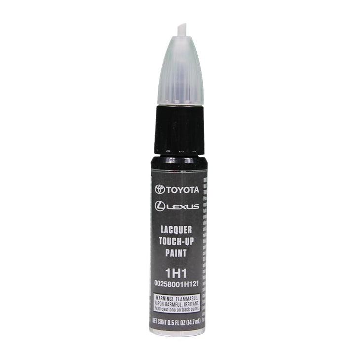 Toyota Predawn Grey Mica touch-up paint pen front packaging showing applicator brush benefit