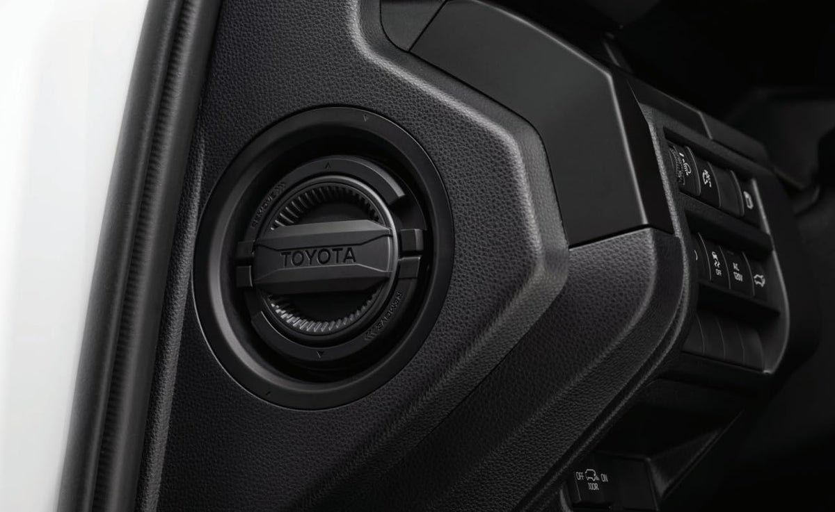 Toyota side storage LED lantern front mount showing flush dash integration and clean fit