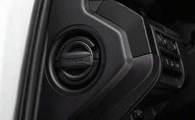 Toyota side storage LED lantern front mount showing flush dash integration and clean fit