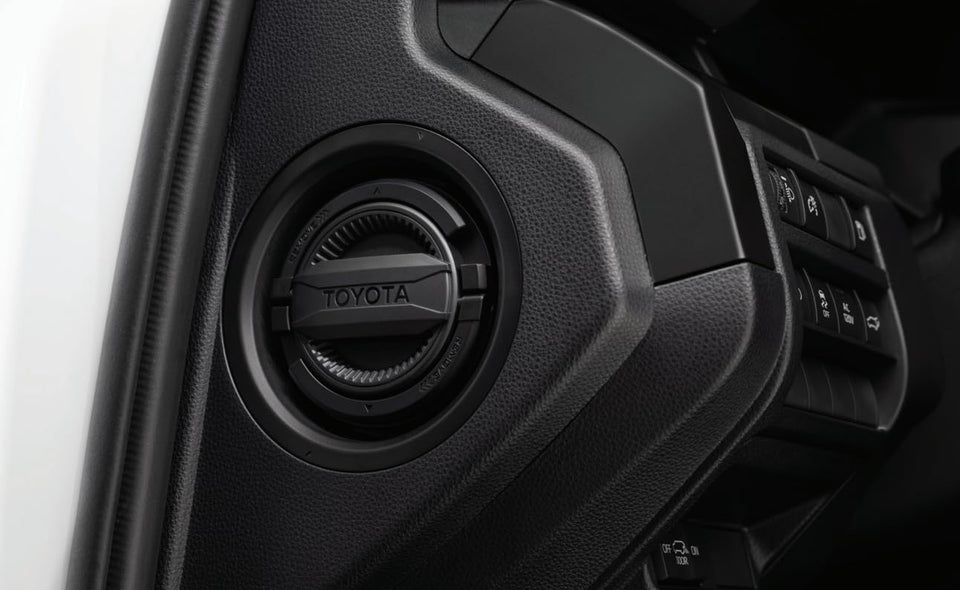Toyota side storage LED lantern front mount showing flush dash integration and clean fit