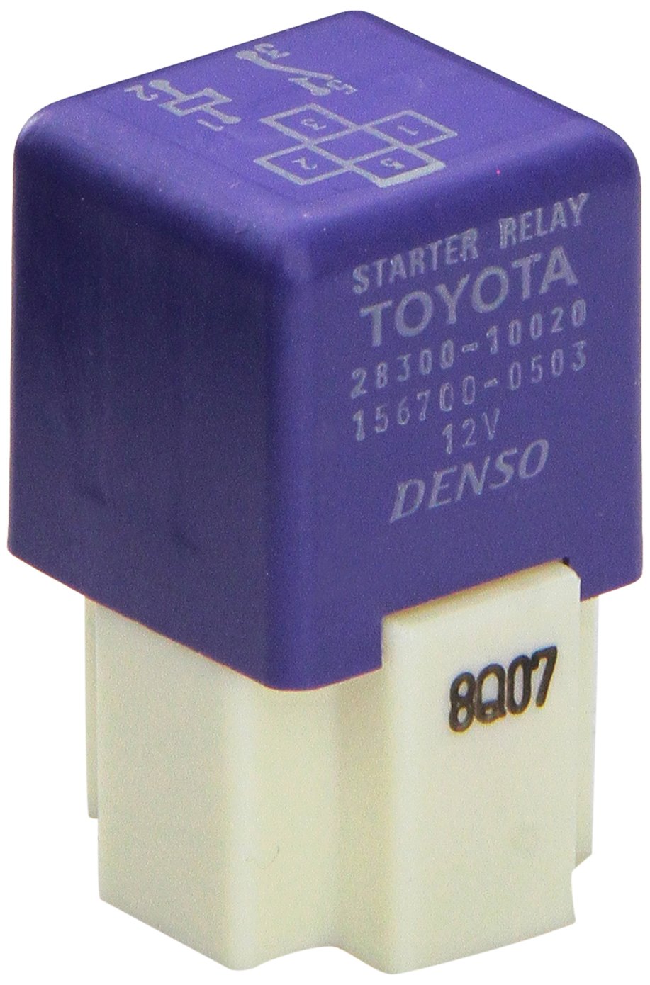 Toyota starter relay front pins showing connector for easy fit