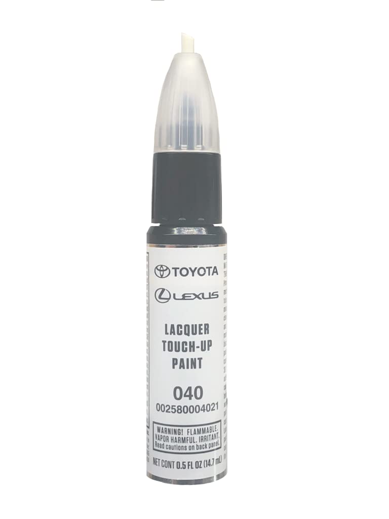 Toyota touch-up pen front packaging showing applicator and clear label for color match
