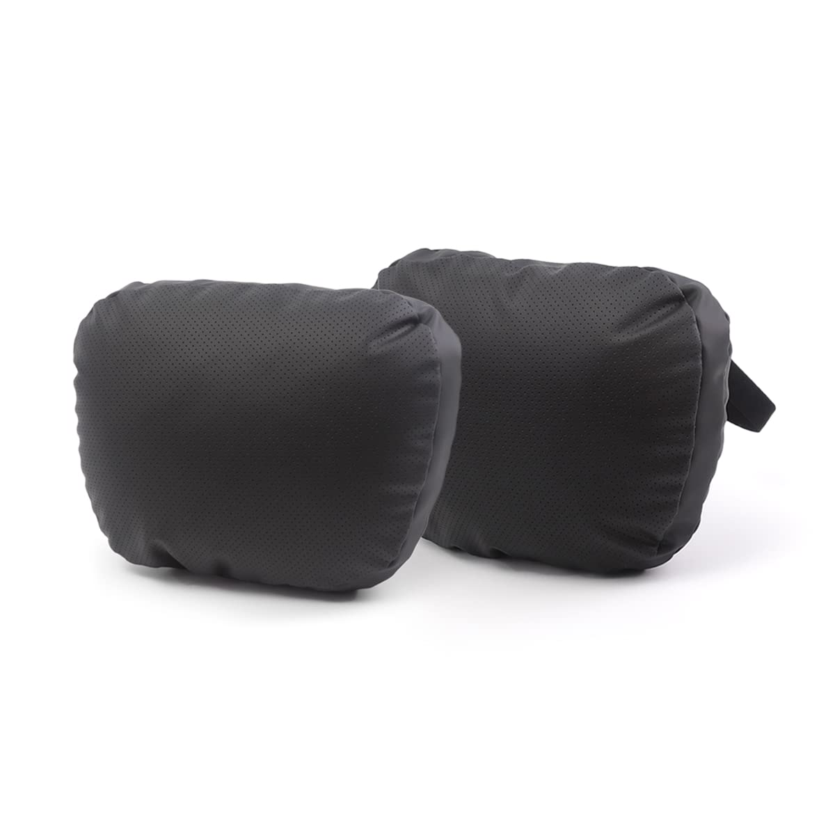 TPARTS front packaging showing two black headrest pillows and benefits of matching Tesla interior