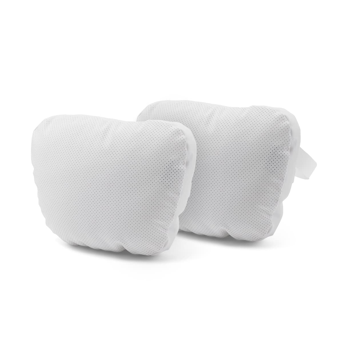 TPARTS front view of white headrest pair showing clean matching look