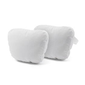 TPARTS front view of white headrest pair showing clean matching look